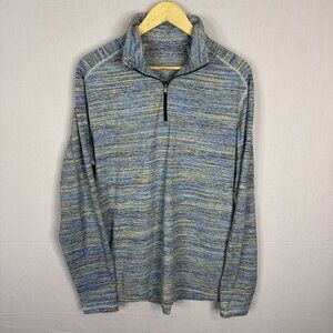 Lululemon Metal Vent Tech Half Zip Space Dye Blue Yellow Men’s Medium